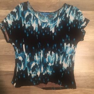 Derek Lam Ladies  Top. Teal, Black, and White